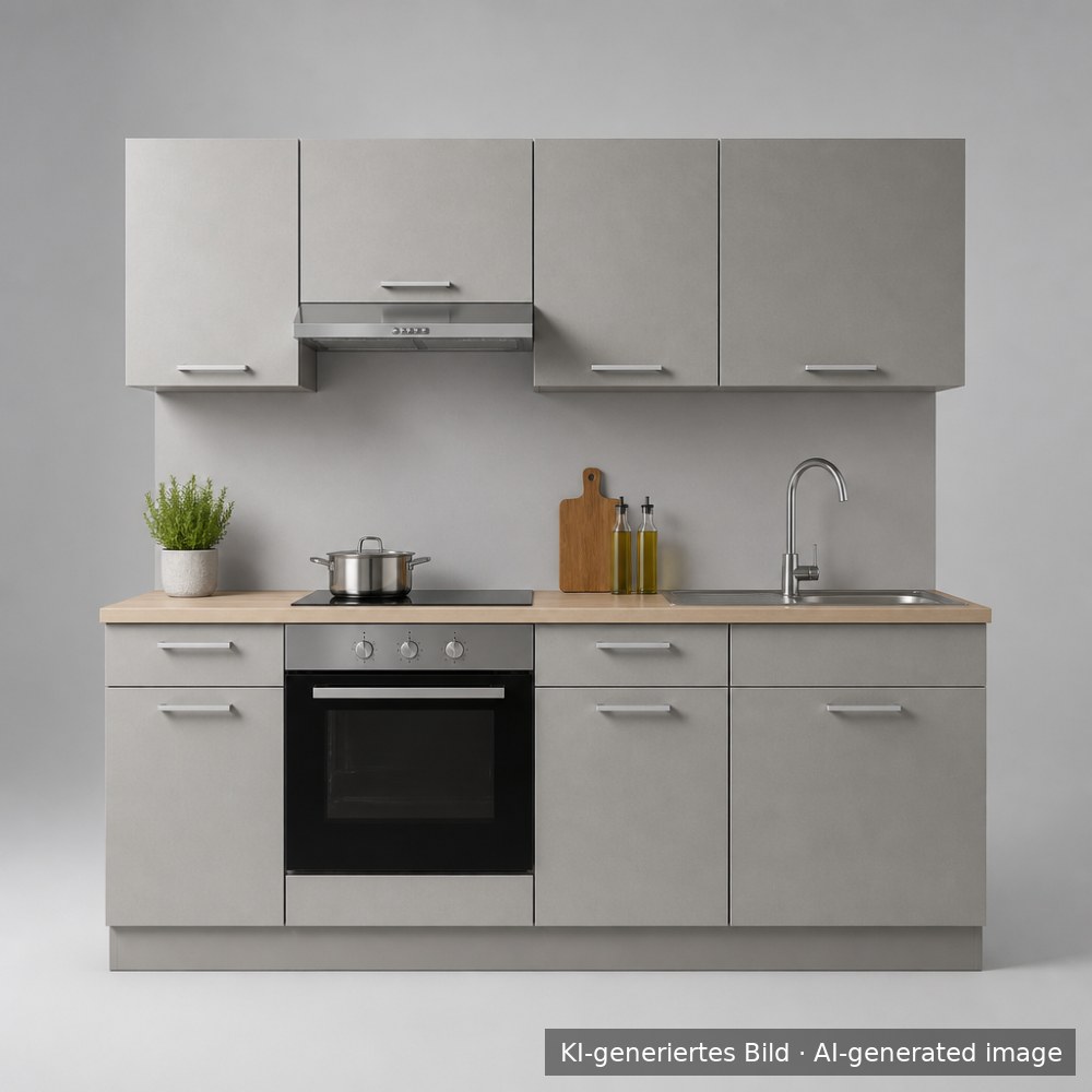 DEMO · Küchenzeile 280 cm, grifflos